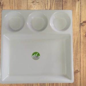 Melamine Mess Tray 4 Partition White