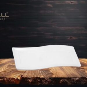Curve Platter 11" x 5.5" White