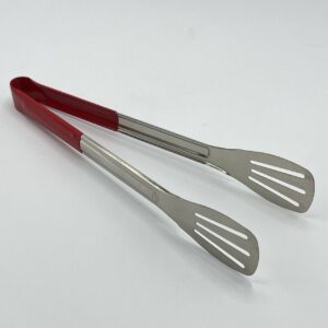 Stainless Steel BBQ Tong 11" Red Handle