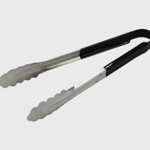 SS Tong 12" Black Handle